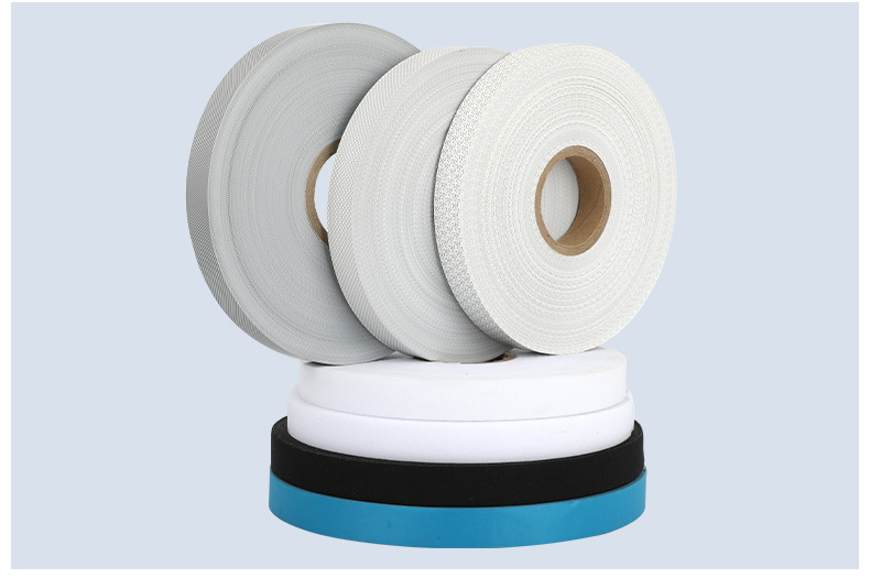 弹力防水胶带针织布防水胶带黑色热封弹力带服装防水印花纯pu胶带