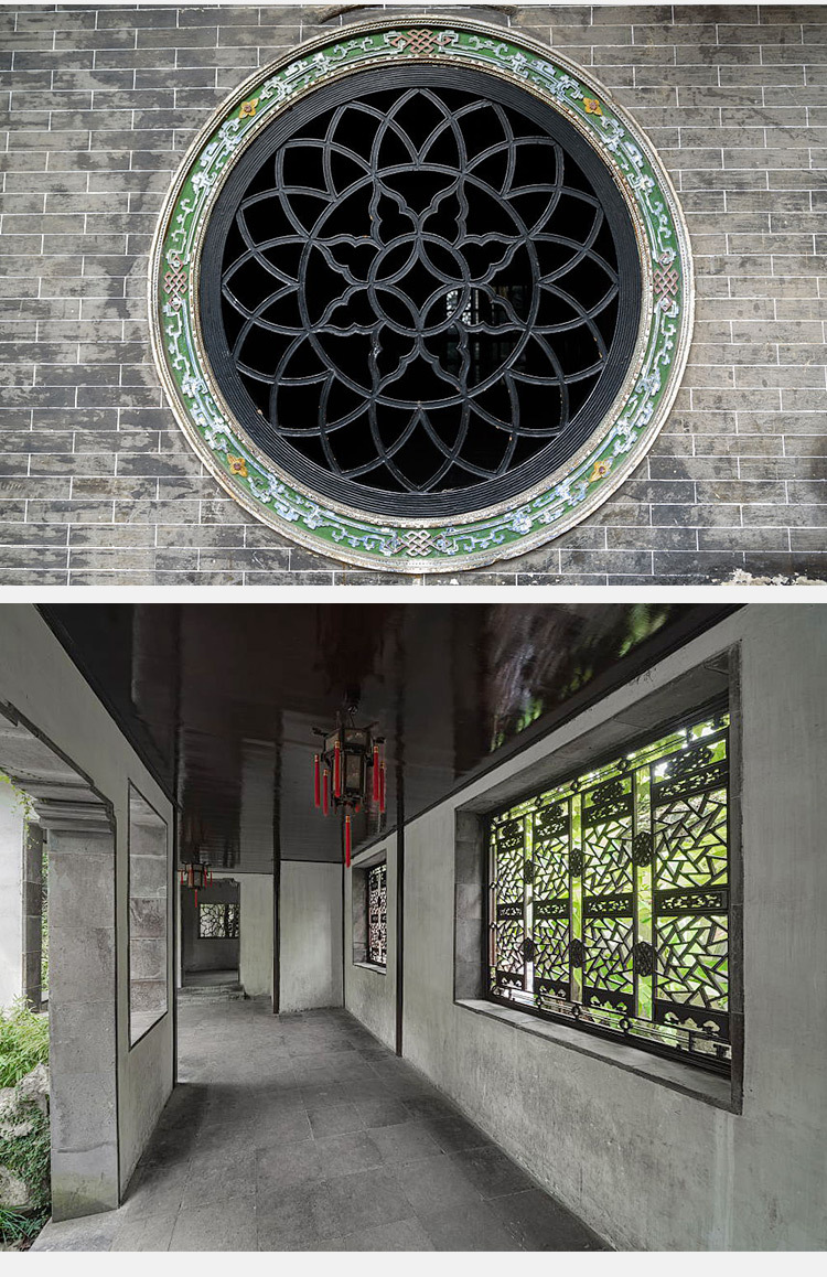 景德镇四合院仿古砖雕花窗空气漏窗 砖雕厂家可定制砖雕线条挂件