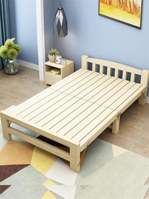 5m简易床木床简约午休单人床床实现代折叠出租松木卧床架经济型