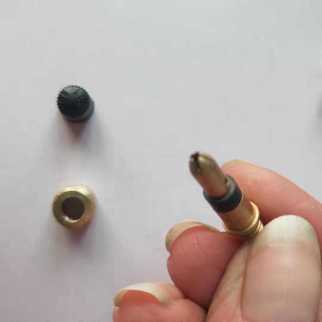 自行车德式气门芯 三件套 中帽 顶帽气门针自行车轮胎气门芯