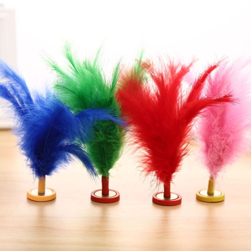 Colorful Turkey Feather Shuttlecock Kindergarten Fitness Gift Children Outdoor Shuttlecock Primary School Student Sports Competition Key