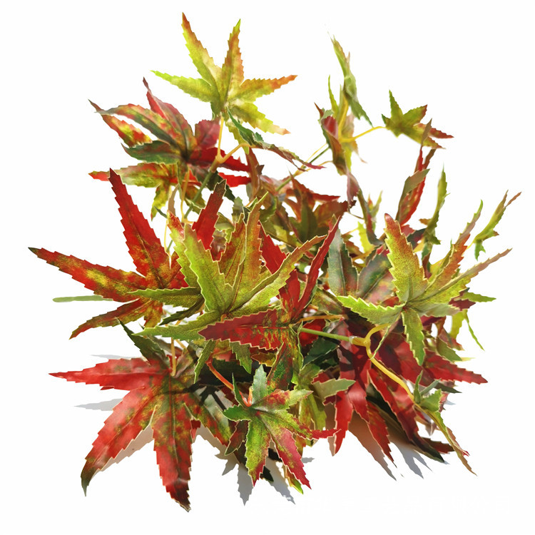 仿真绿植 金钱叶 圆桐叶 雪梨树叶树枝工程大树绿叶绿化造景插树