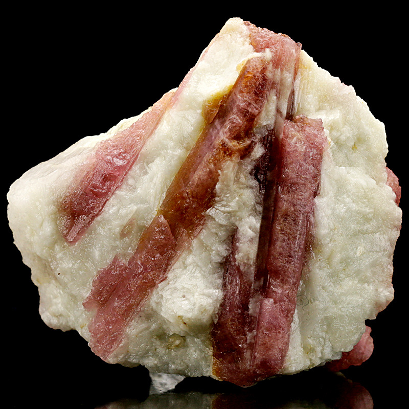 天然晶体 粉红碧玺原石宝石矿物晶体电气石