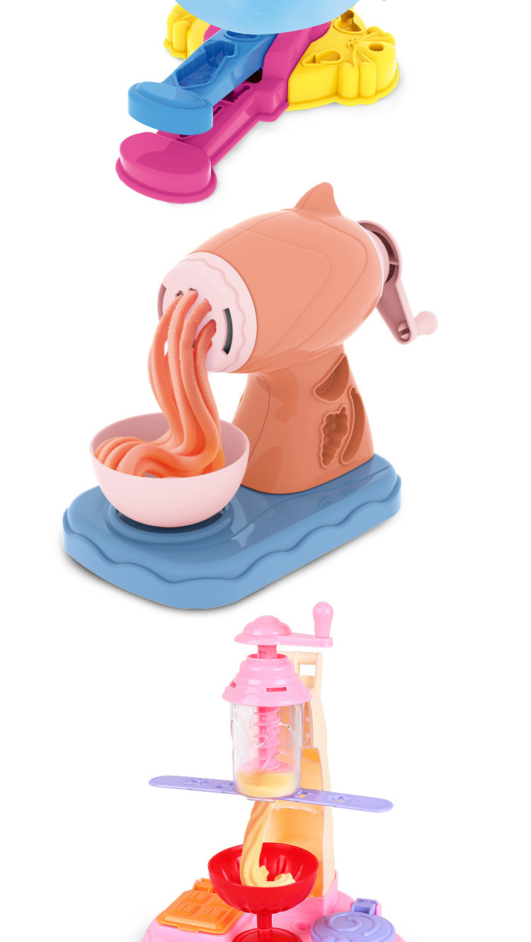 彩泥工具套装理发师儿童橡皮泥小猪彩泥面条机玩具批发幼儿园玩具