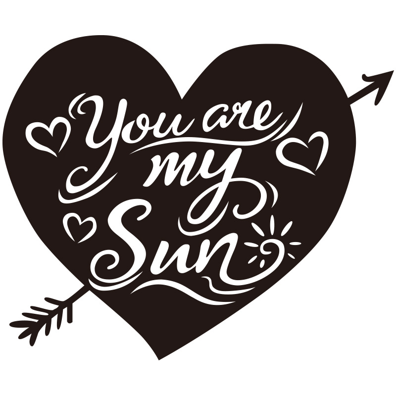 一箭穿心爱心系列 镜面墙贴厂家直销 3d立体无毒环保30cm自粘卧室