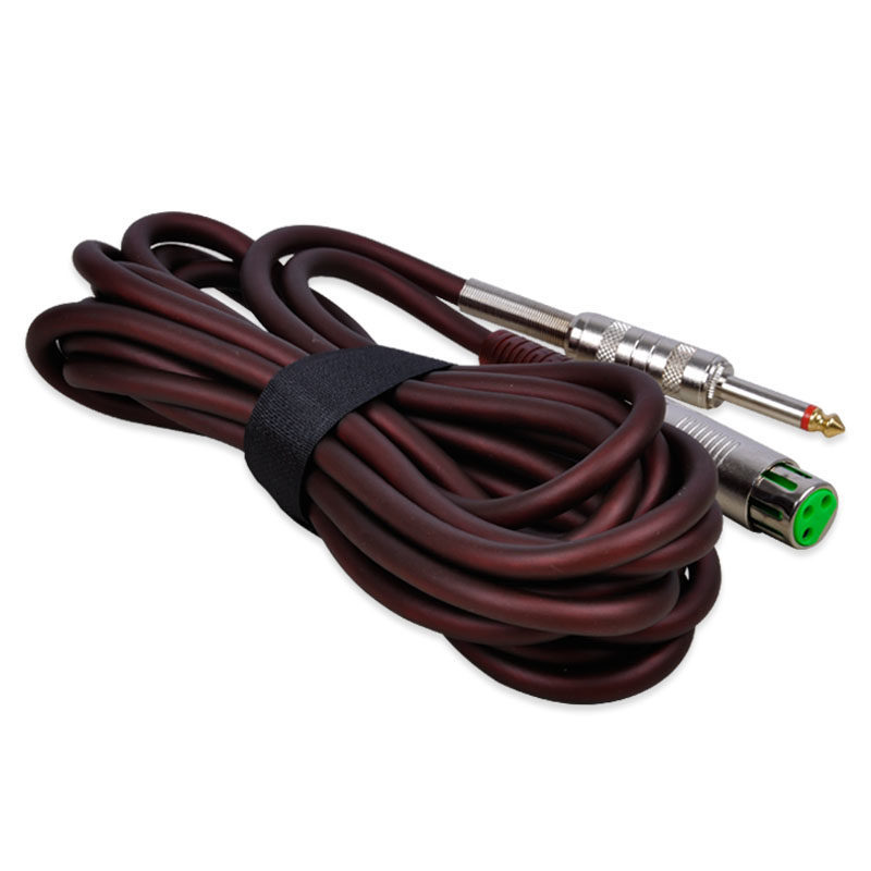 靓韵x06麦克风连接线材 卡侬母转6.5线 话筒功放5米连接线话筒线