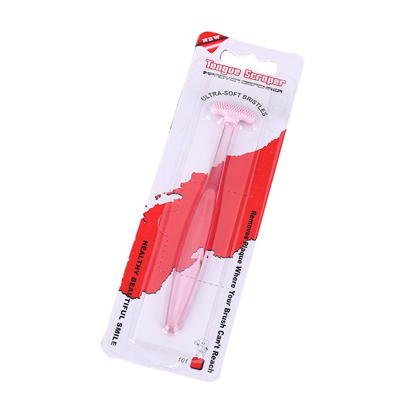 New Silicone Tongue Coating Brush Oral Care Cleaner Two-Sided Brush Silicone Tongue Scraper Anti-Halitosis Tongue Scraper