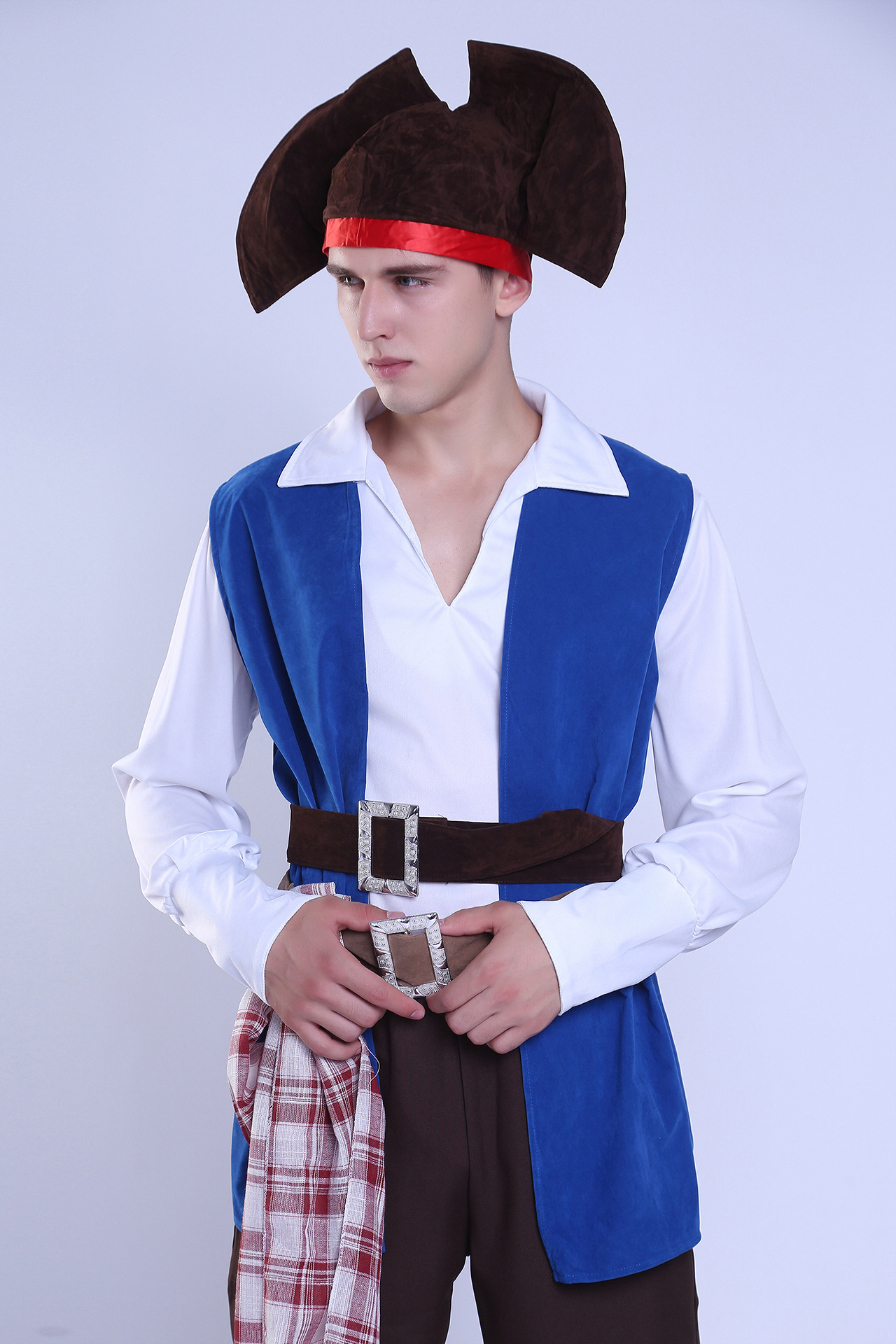 出口欧美制服 加勒比男士海盗装 万圣节男款游戏服厂家批发