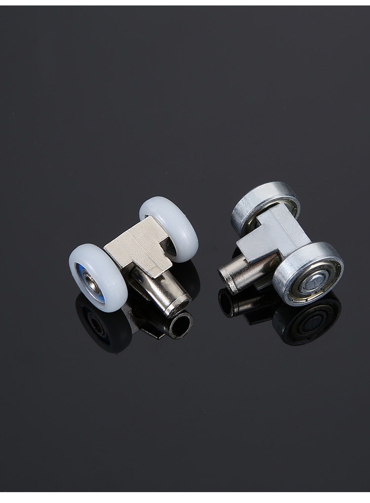 pvc折叠门吊轨滑轮折叠门竹帘吊轮门房轮子百叶门吊轨静音轴承轮