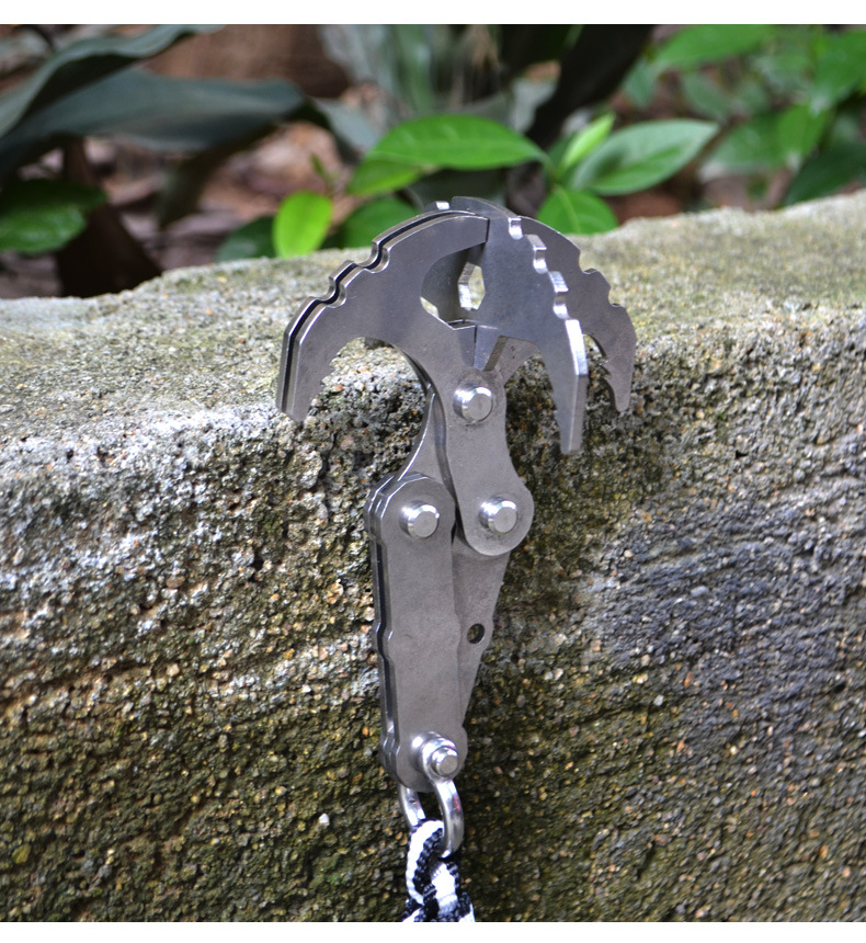 户外飞虎爪多功能抓钩救援救生重力钩拖车钩攀登304不锈钢飞爪