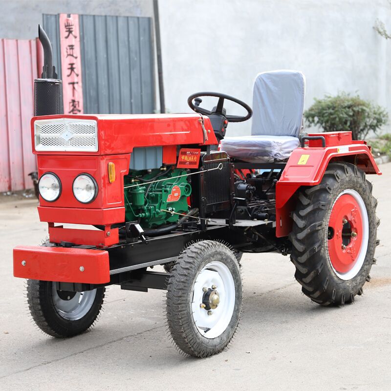 单缸小四轮拖拉机低矮型后驱动四轮耕地机 果园旋耕机图片农用小型低