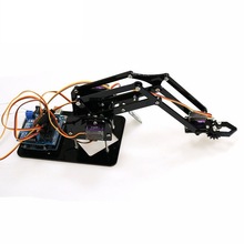 WiFi/蓝牙/手柄控制 4自由度拼装亚克力机械臂机械手爪机器人DIY