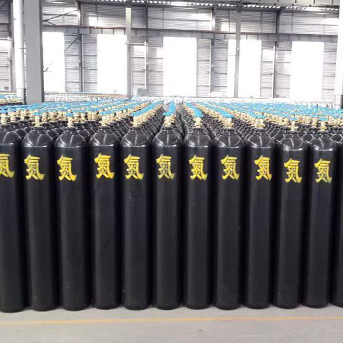 热销无缝钢瓶 氮气瓶 直径140mm 高820mm黑色 带提手10升 可定