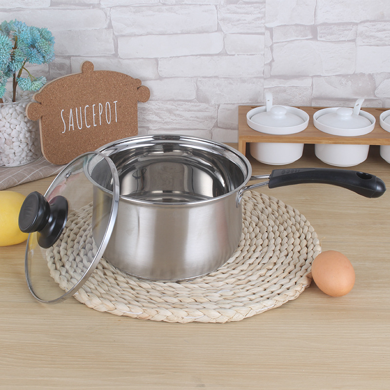 不锈钢奶锅 复底辅食锅迷你奶锅电磁炉通用小奶锅煲汤奶锅不粘锅