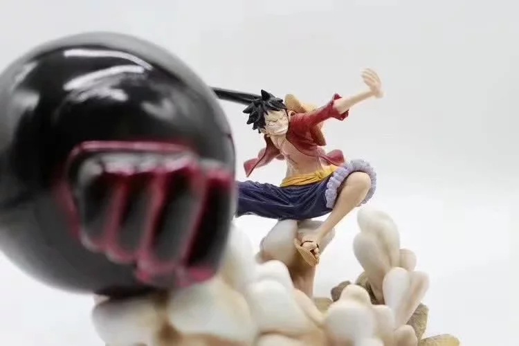 海贼王 顶上战争 gk三档路飞 象枪 武装色 场景雕像 盒装手办