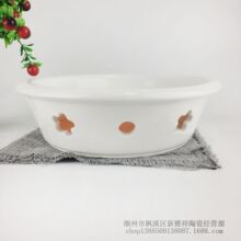 酒店餐具圆形梅花炉 圆形深汤盘酒精加热炉鱼炉暖菜炉可加LOGO