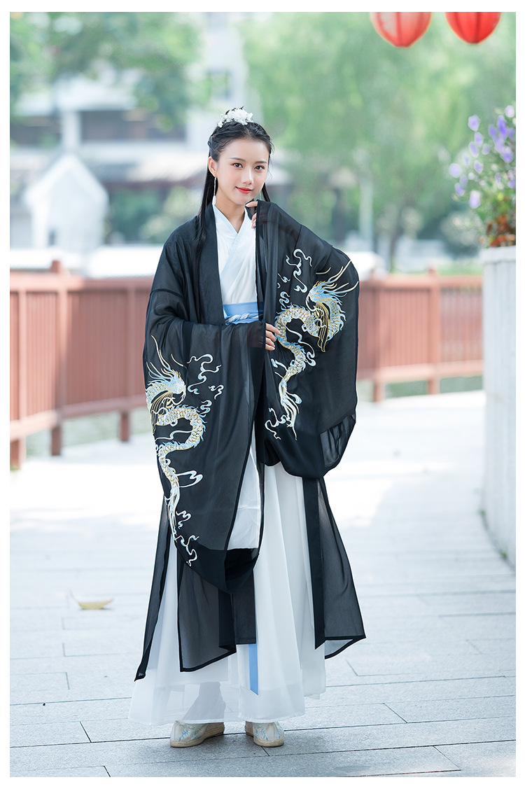 93119310原创实拍重工绣花情侣汉服情侣外披大袖衫中国风