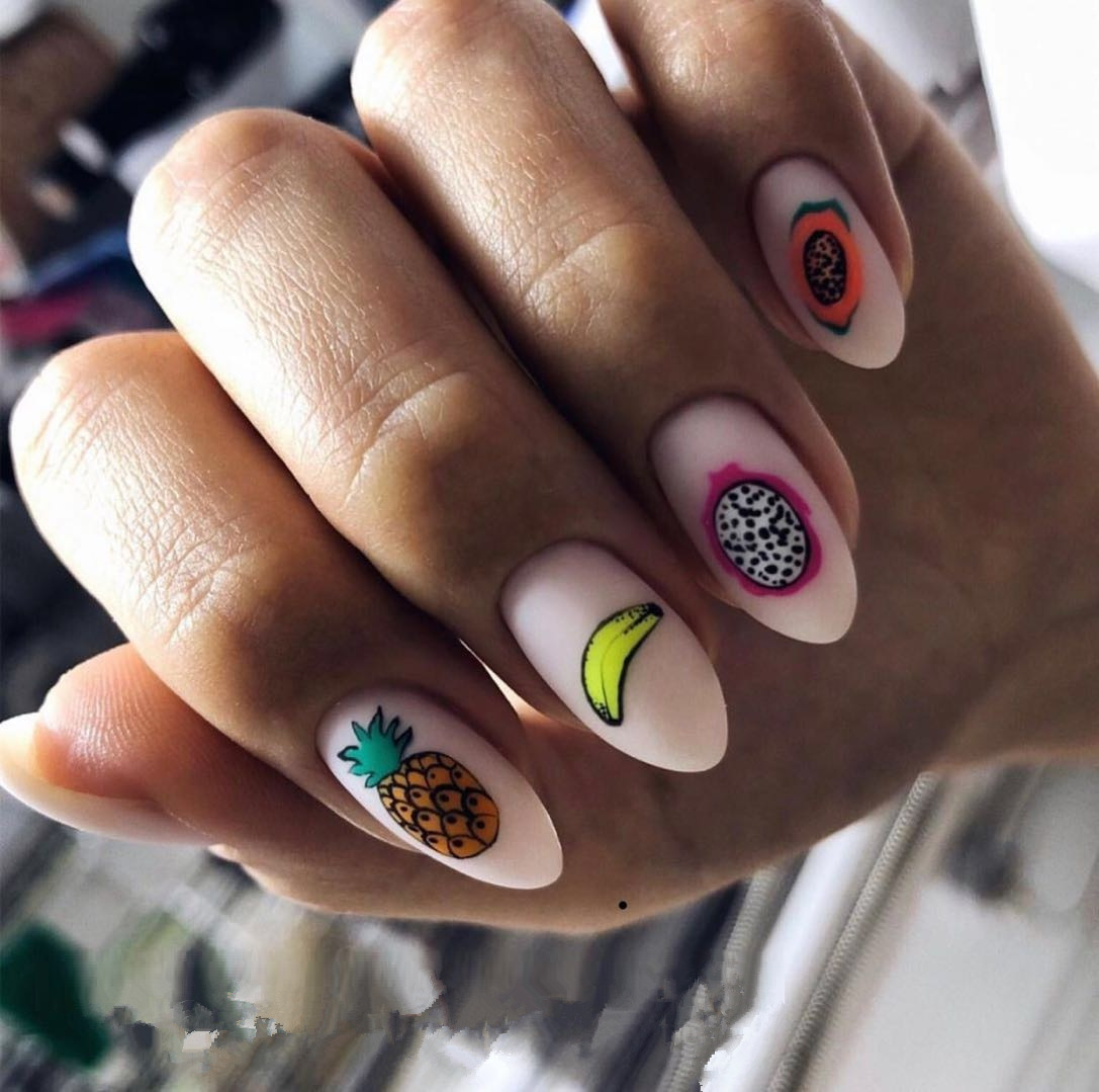 328-336 High-Profile Figure Lemon Fruit Avocado Strawberry 3d Nail Sticker Flower Sticker Nail Ornament