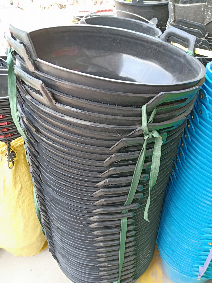 批发黑灰盆口径45*20高灰桶泥灰桶建筑工地灰盆 灰槽888加厚