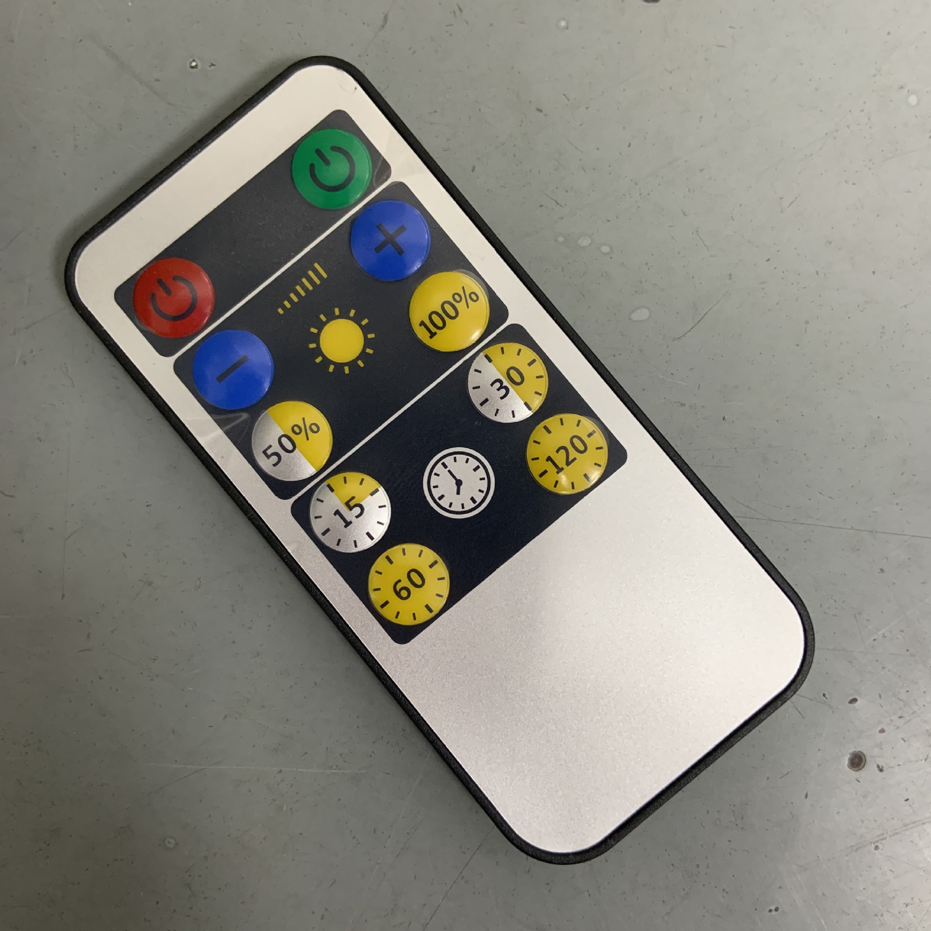 厂家直销led灯定时调光超薄迷你两排键远红外遥控器 方案开发定制