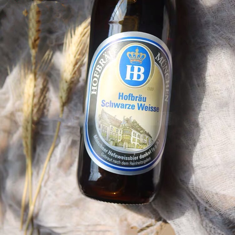 整箱20瓶 hb德国慕尼黑皇家小麦黑啤酒500ml *20玻璃瓶装