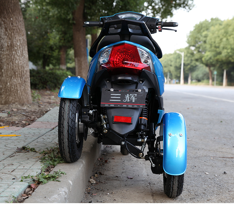 网红双动力独立悬挂电动车三轮车成人电瓶车接送孩子代步车休闲车