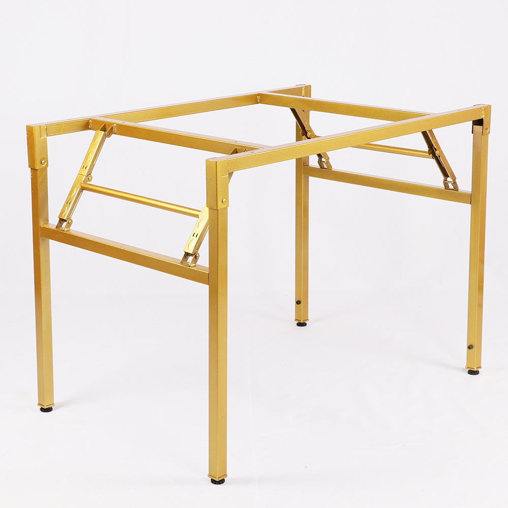 高品质会议桌架子 金色烤漆酒店折叠桌子台架 体积小 尺寸可定制