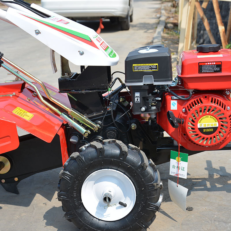四驱微耕机汽油小型自走式柴油农用田园大棚开沟除草耕地机多功能