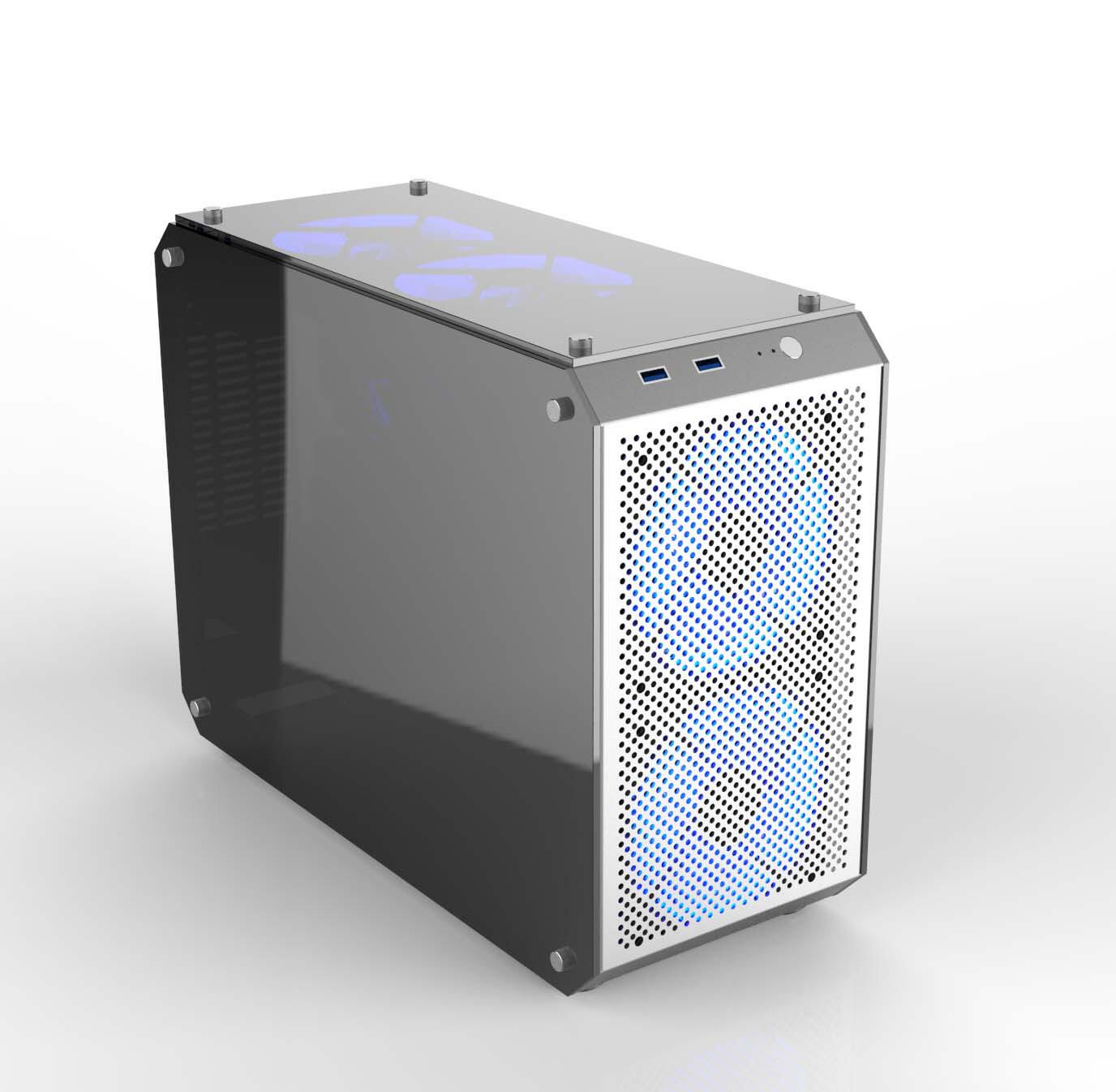 迷你机箱 批量定制全铝机箱加工电脑机箱 医辽箱个人云端喷砂阳极