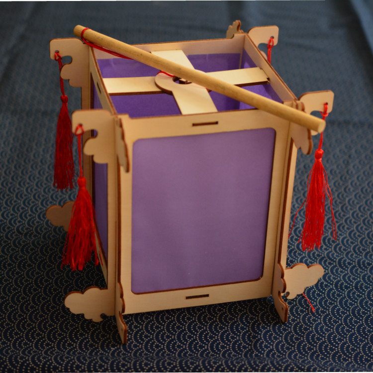 儿童手工元宵中秋卡通四角灯笼制作材料花灯春节diy宫灯手提灯笼