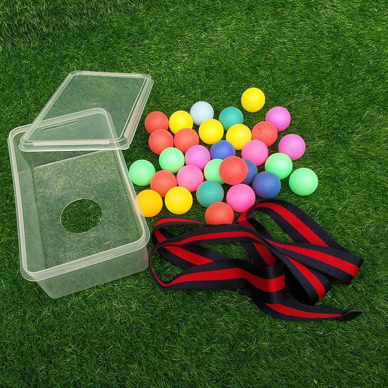 抖甩乒乓球游戏活动道具幼儿园亲子互动绑腰摇盒子年会抖音玩具