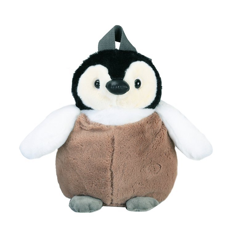 2019 Autumn and Winter New Cute Kawaii Cartoon Plush Penguin Backpack Funny Personality Three-Dimensional Plush Doll Bag