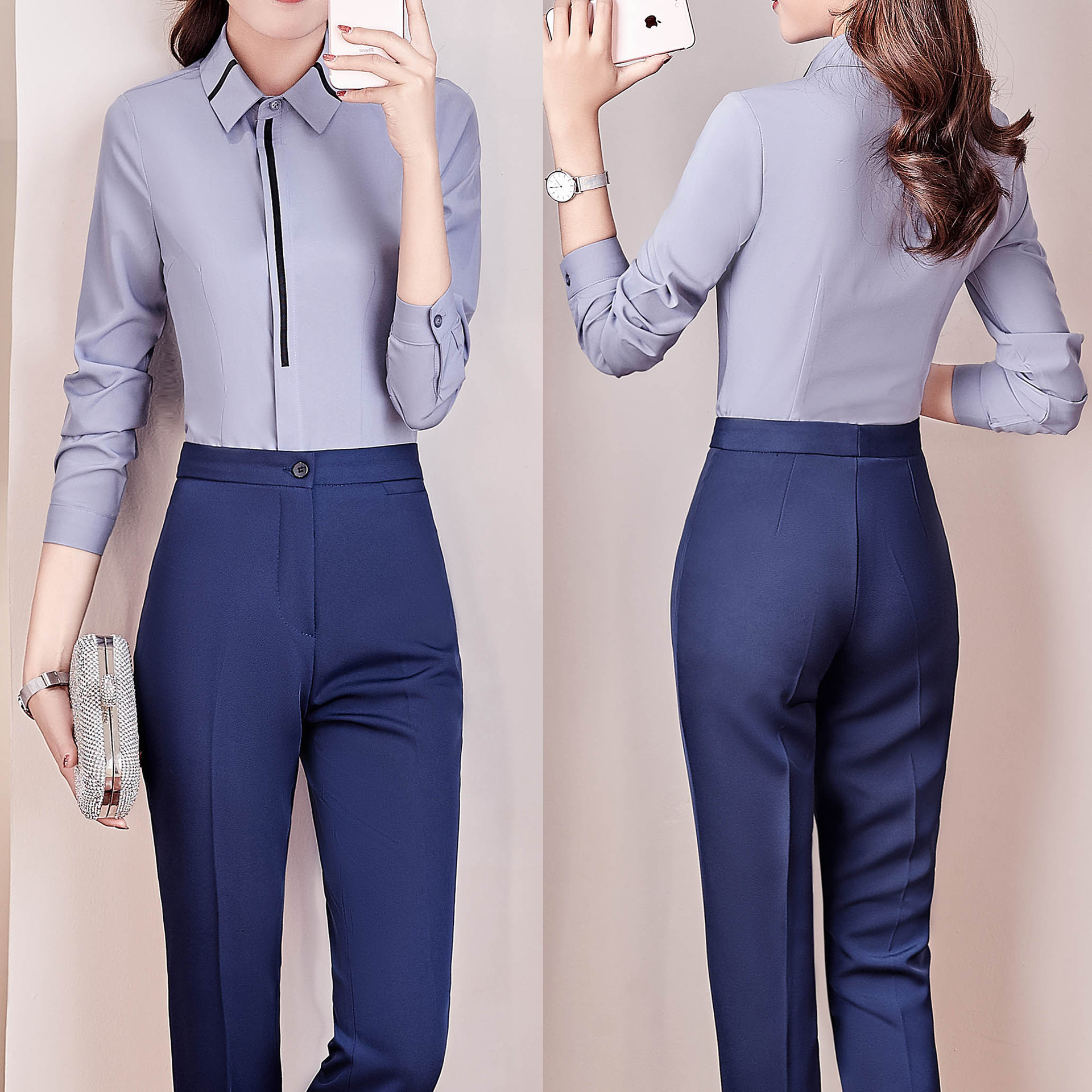 商场酒吧珠宝店4s店员ktv服务员工作服会所秋冬西装马甲套装工装