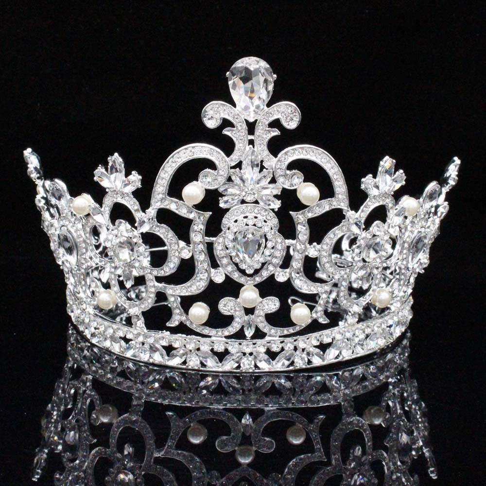 皇冠头饰大气奢华欧美特大号夸张婚庆生日王冠男女通用巴洛克头冠