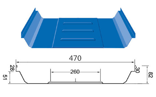 各种颜色u470型彩钢瓦楞板实卡0.6/0.8mm厚yx75-470型屋面彩钢瓦