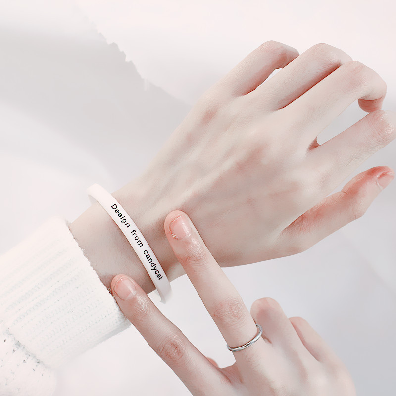 ee原创candycat运动手环情侣男女学生明星同款个性励志硅胶腕带