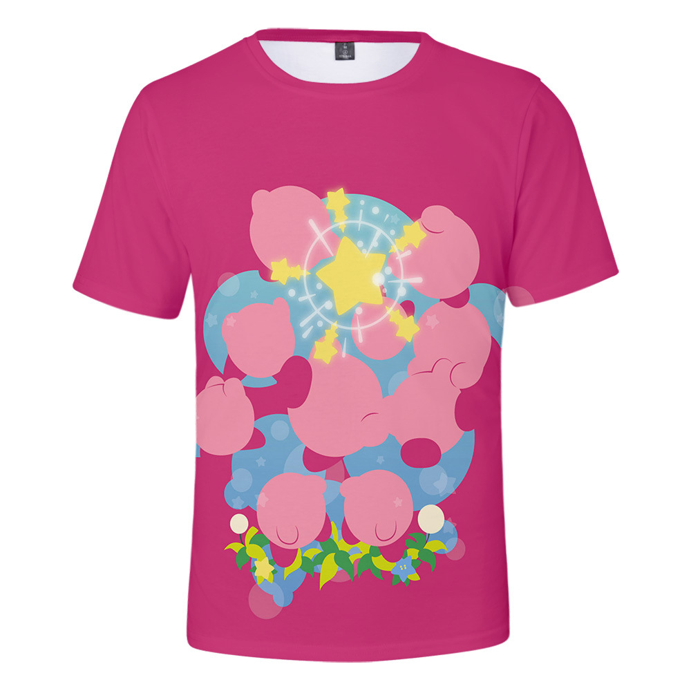 夏季 电子游戏系列 星之卡比 kirby 3d彩印短袖t恤衣服潮流潮