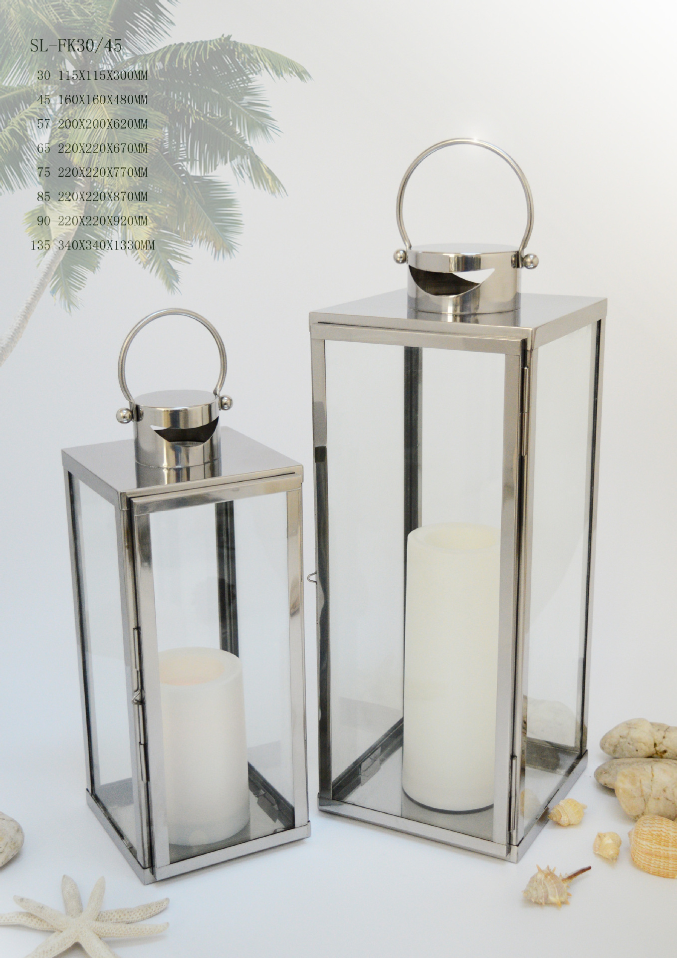 金属不锈钢防婚庆风灯蜡烛台66元