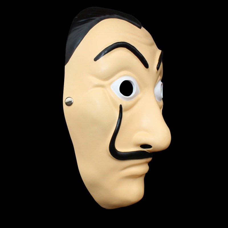 纸钞屋达利面具cos万圣节西班牙艺术搞笑纸牌屋演出道具 树脂面具