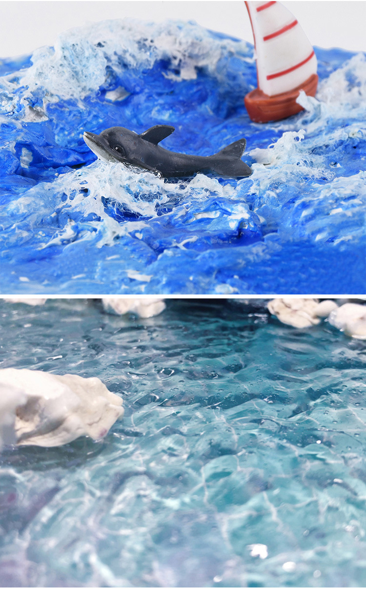 模型水景膏透明仿真水场景造景水diy建筑沙盘材料假水瀑布造景泥