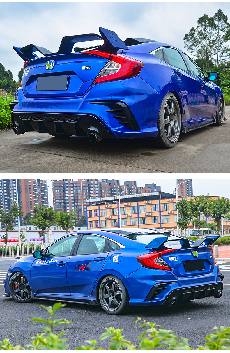 适用于十代思域包围改装fc-450包围思域前后杠大包围尾翼排气尾喉