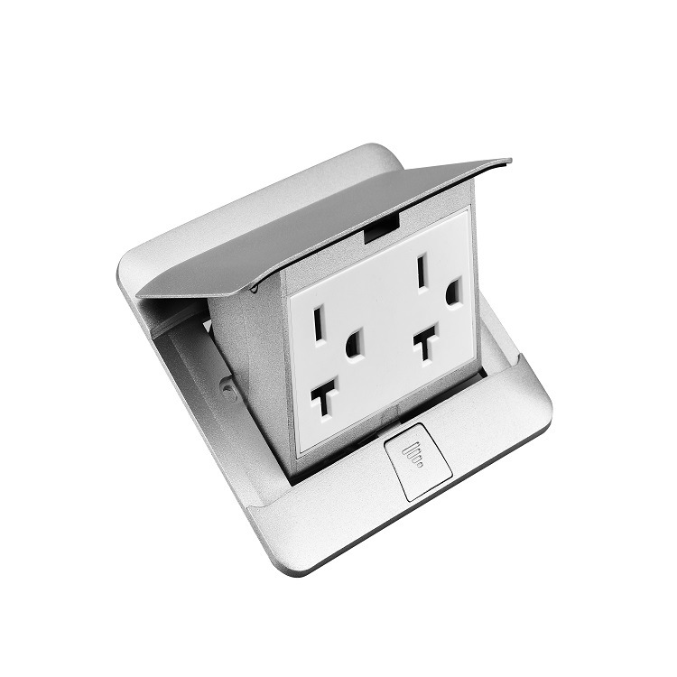 美式地板插座 阻尼铝合金自动弹起地面插座 146英式地插
