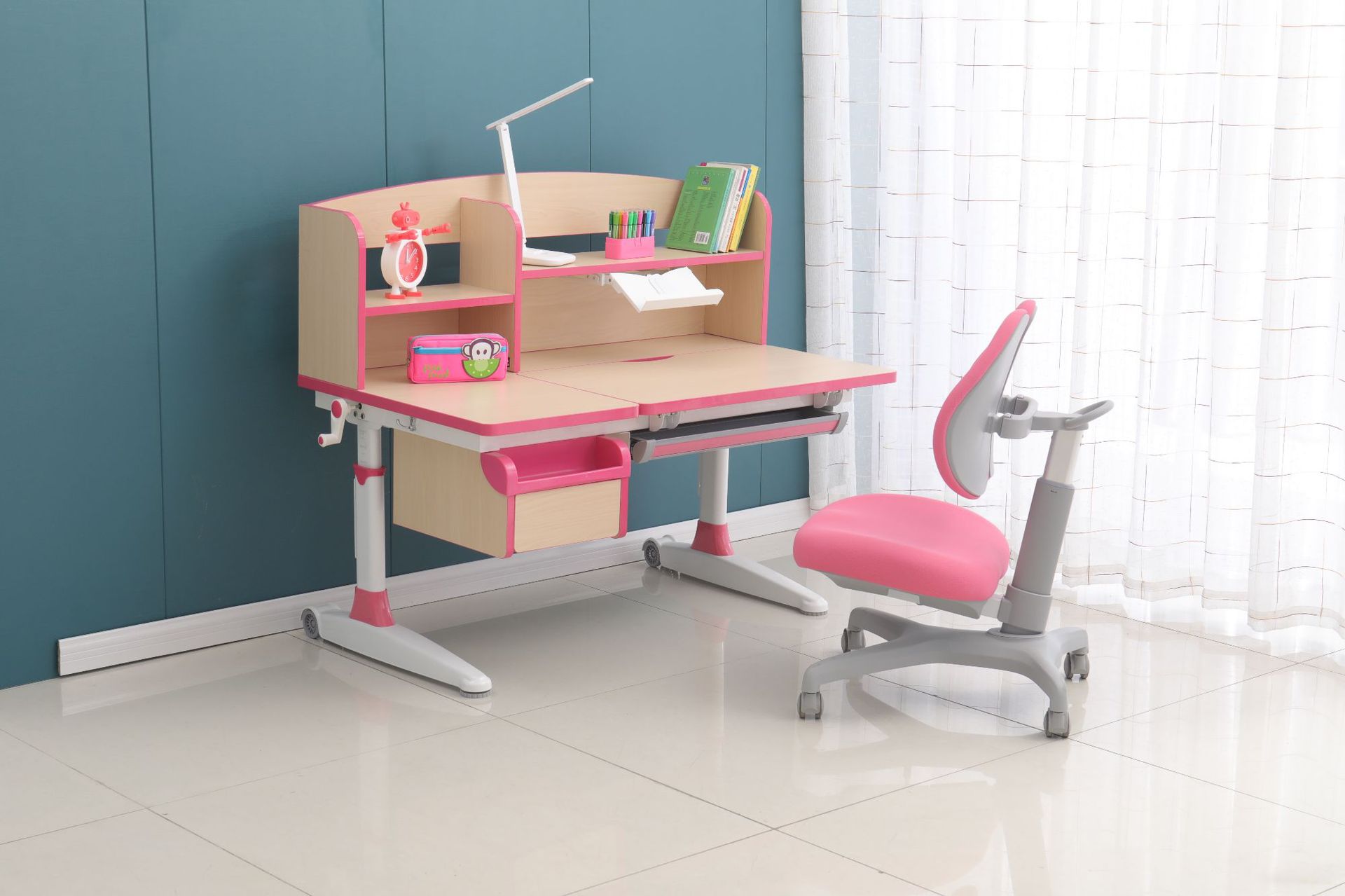 英博士儿童学习桌套装书桌家用桌子写字作业课桌课桌椅