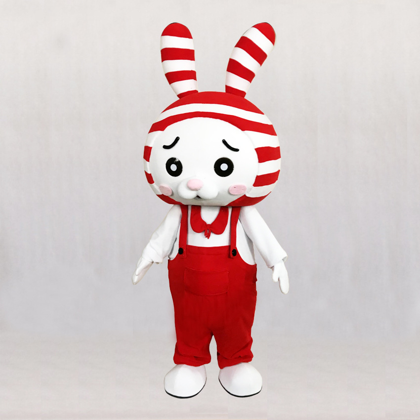 【梭织】 条纹兔子人偶服装 人偶服定制卡通人偶服装 卡通服饰动漫