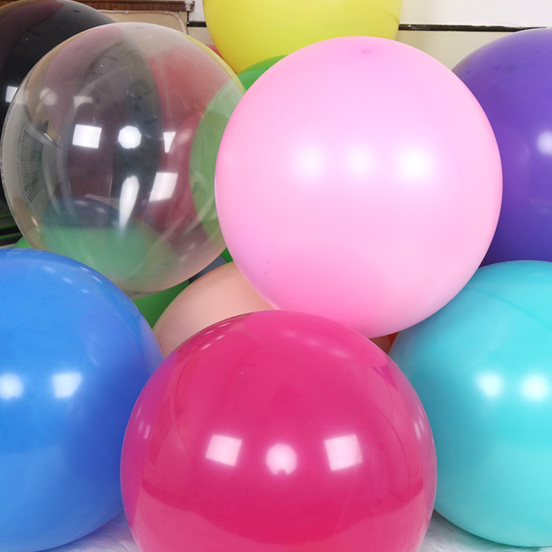 18寸圆形乳胶气球 厚款四角气球 婚礼布置生日派对布置装饰大气球