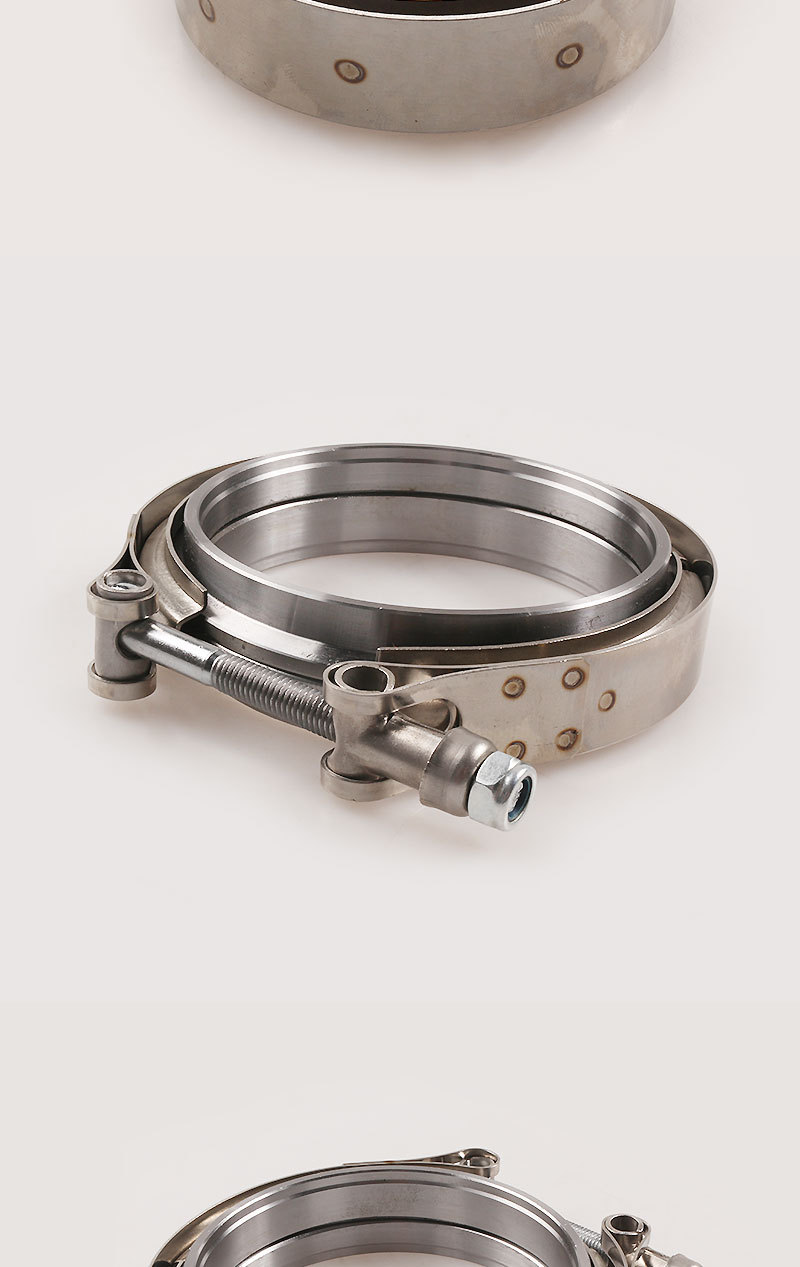 ebay汽配不锈钢喉箍304法兰卡箍v型卡箍管道抱箍汽车改装排气管