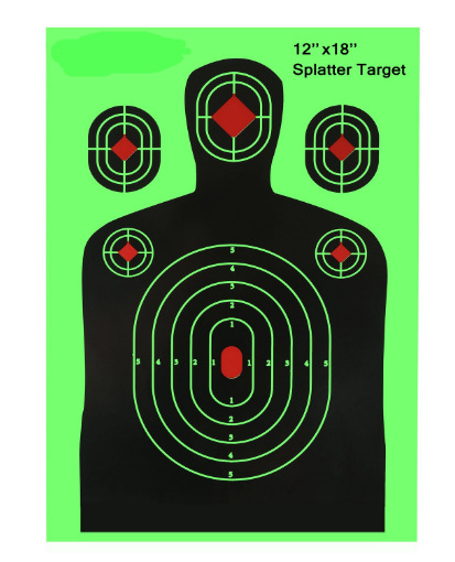 定制高质量狩猎练习飞溅射击靶纸枪标-瞬间看到你的荧光射击点