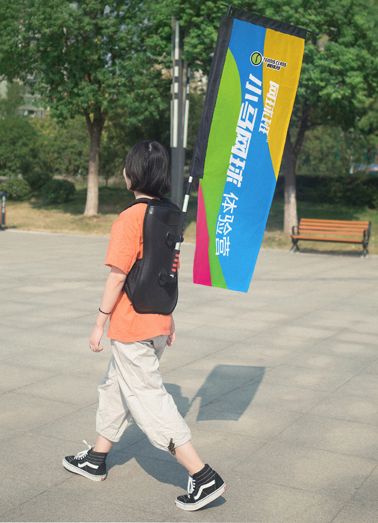 厂家直销户外豪华广告旗 登山旗旅游旗宣传彩旗 伸缩背包旗杆批发