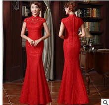 2020短袖婚礼刺绣订做复古新款裙春红色服婚宴婆婆妈妈装厂家直销