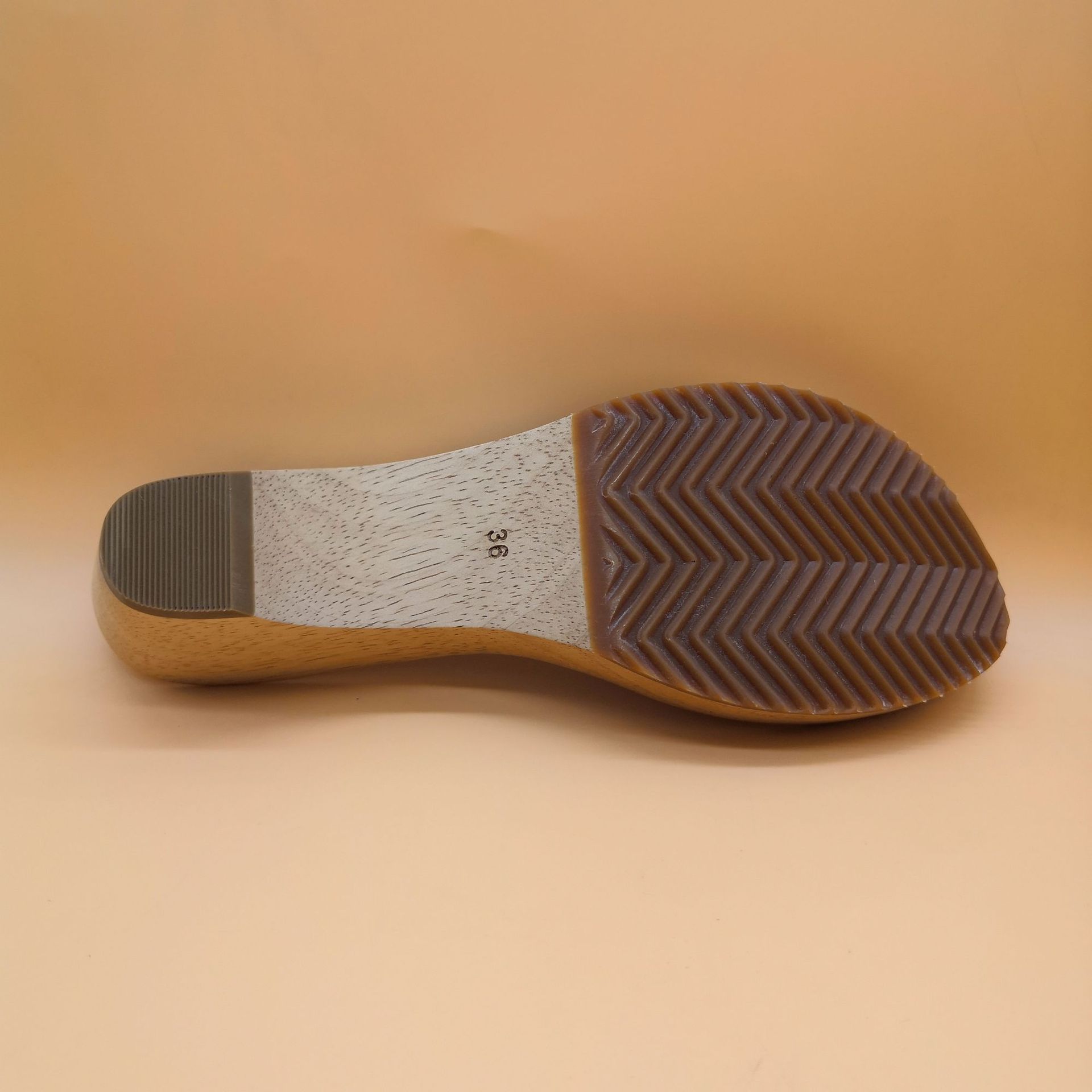 夏季实木木头凉鞋鞋底时尚真木木纹大底热卖款